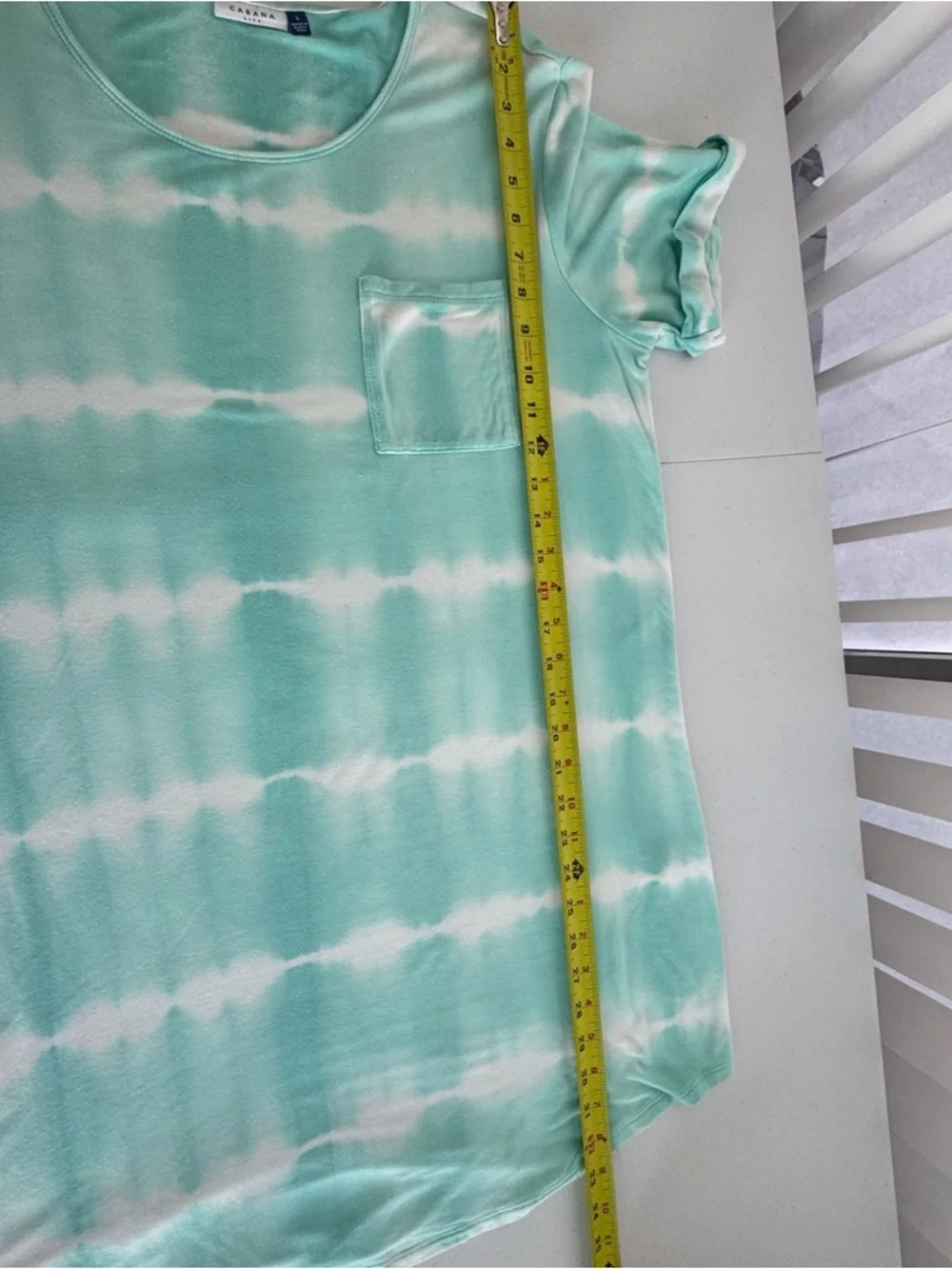Cabana Life Aqua Tie-Dye Dress Relaxed Covering Up UPF 50+ Size L